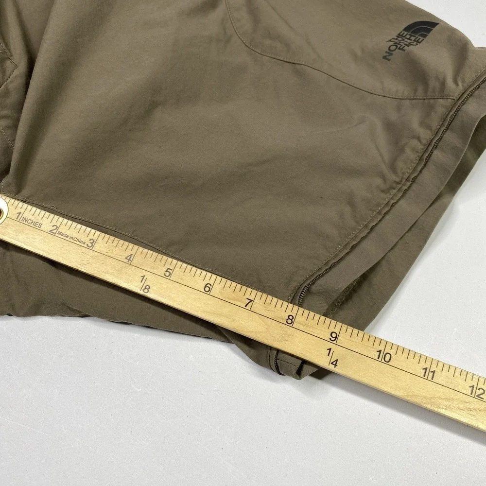 The North Face Paramount Trail Shorts Men 36 Brown Hiking Belted Cargo Pockets